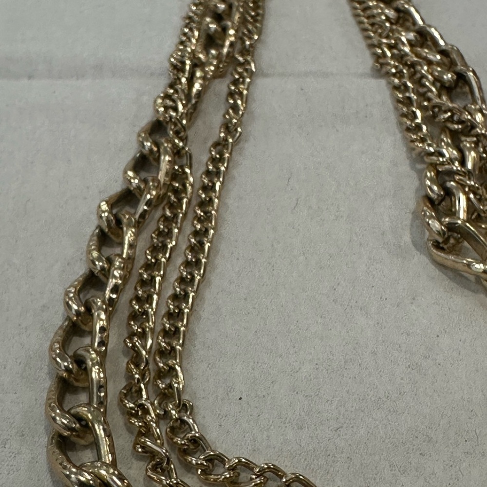 Vintage triple Gold Chain Necklace - Picture 10 of 16